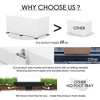 Kozyard 50" W x 48" H Outdoor Privacy Screens Aluminum Post Framed Flat Fence Panels Kit for AC Trash Can Storage - 2 of 4