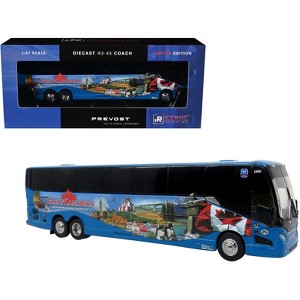 Prevost H3-45 Coach Bus "Great Canadian Coaches" Blue w/Graphics Limited Ed 1/87 (HO) Scale Diecast Model by Iconic Replicas - 1 of 4