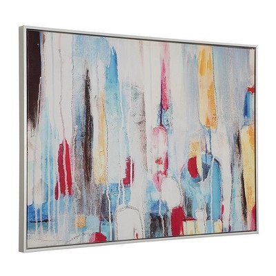 Carolina Living Rainy Forest Abstract Wall Art - Small - Multicolor - Silver Frame