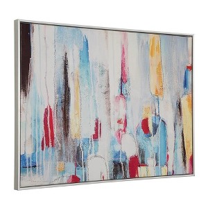 Carolina Living Rainy Forest Abstract Wall Art - Small - Multicolor - Silver Frame - 1 of 4