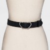 Women's Fable Double Heart Metal Buckle Belt - Wild Fable™ Black - 2 of 2