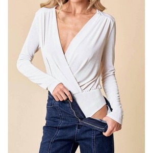 Women's Slinky Long Sleeved Bodysuit - WISTERIA LANE - 1 of 3