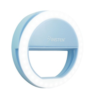 Insten 3" Mini LED Selfie Ring Light with Clip for Laptop Tablet Video, Dimmable, 36 Beads, Battery Powered