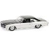 1972 Chevrolet Monte Carlo Lowrider Silver Metallic & Black "California Lowriders" Series 1/64 Die Cast Model Car by Greenlight - 2 of 3