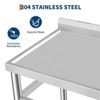 Commercial Stainless Steel Utility Sink Freestanding Single Bowl with Pull-Down Hot & Cold Faucet, Built-In Washboard, Indoor & Outdoor Use - 3 of 4