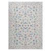 Boho Vintage Floral Area Rug, Machine Washable Soft Low Pile Rug, Non Slip Stain Resistant Carpet for Bedroom Living Room Hallways - 2 of 4