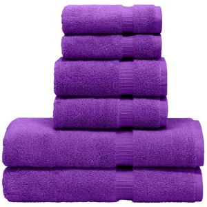 BC BARE COTTON Luxury Hotel & Spa Quality, Quick Dry 100% Turkish Cotton, 700 GSM, 2-Bath Towel, 2-Hand Towel, 2-Washcloth - 6 Piece - 1 of 1