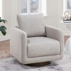 Racxily Swivel Accent Chair with Armrest, Modern 360 Degree Swivel Barrel Chair, Comfy Boucle Armchair Single Sofa for Living Room, Bedroom - 2 of 4