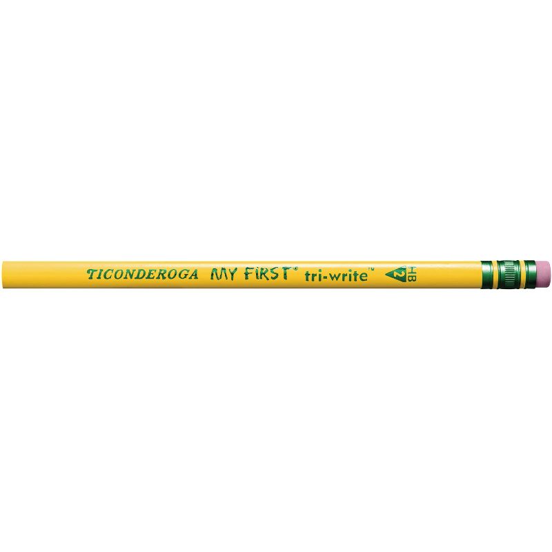 Ticonderoga My First TriWrite Triangular Graphite Pencils with Erasers, No 2 Tip, Yellow, Pack of 36, 2 of 5