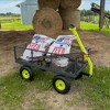 Yard Tuff 2-in-1 Jumbo Gardening Utility and Yard Wagon Cart with 1000 lb. Capacity, Heavy Duty Steel Mesh Deck, and Welded Steel Rims, Grey - image 4 of 4