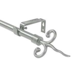 Urbanest Adjustable Flame Finial Curtain Drapery Rod Set, 5-8-inch - 1 of 4
