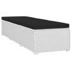 vidaXL Sun Lounger White PE rattan 76.8 in x 23.6 in x 12.2 in - 4 of 4