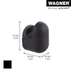 WAGNER – design yourself Wall Hook Set, Black Rubber & Steel, 4pc — Supports up to 35 lbs - 2 of 4