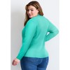 Avenue Women's Plus Size Signature Fine Gauge Cardigan - 3 of 4