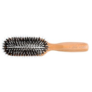 Bass Brushes Shine & Condition Hair Brush Premium Bamboo Handle with Premium 100% Pure Firm Natural Boar Bristles + Nylon Pin 9 Row - 1 of 4