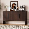 NicBex Large Storage Sideboard Buffet Cabinet with Adjustable Shelves & Metal Handles - 2 of 4