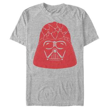 Men's Star Wars Valentine's Day Darth Vader Heart Helmet T-Shirt