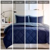 Sapphtopaz King Diamond Quilt Bedding Set Reversible Down Alternative Comforter Set with Pillow Sham,Machine Washable - 3 of 4