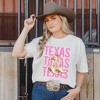 Simply Sage Market Women's Coquette Texas Cowgirl Boots Short Sleeve Garment Dyed Tee - 2 of 3