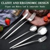 Itopfox 40-Piece Silverware Set for 8 Stainless Steel Flatware Cutlery Set with Knife Spoon & Fork Kitchen Utensils for Home Hotel Wedding Restaurant - 3 of 4