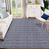 Braided-Look Texture Area Rug Easy Clean Non-Slip Indoor Carpet for Living Room, Bedroom Durable Home Decor - 2 of 4