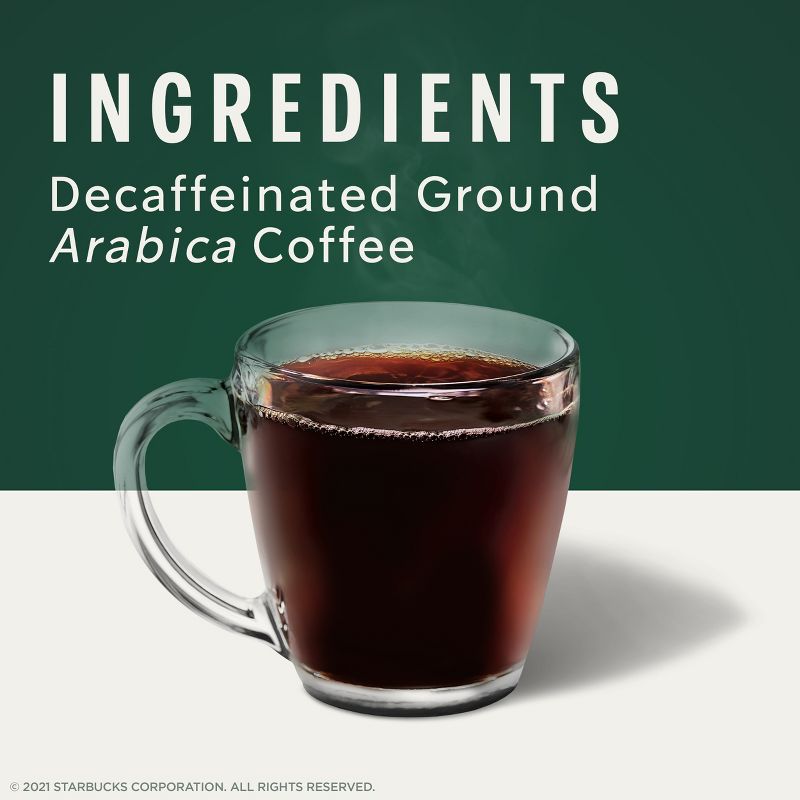 Starbucks Keurig Decaf Medium Roast Decaf Coffee Pods - 22 K-Cups, 4 of 8