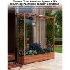 Raised Garden Bed With Trellis, Wood Planter Box With Side Trellis, Hanging Roof, and Drainage Holes, for Climbing Plants, Vines, Flowers - 4 of 4
