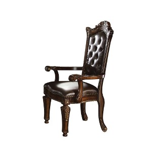 Acme Furniture Vendome Dining Chair Espresso Synthetic Leather/Cherry Finish - 1 of 4
