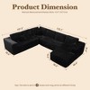 HOMLUX U-Shape Modular Sectional Sofa Couch, 27" Deep Seat Modern Minimalist Couches for Living Room, Style 7 - 3 of 4