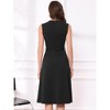 INSPIRE CHIC Women's Sleeveless Crew Neck High Waist A-Line Midi Office Dresses - 3 of 4