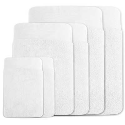 Luxury White 100% Cotton 6-Piece Towel Set