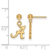Black Bow Jewelry 14k Yellow Gold Plated Sterling Silver Alabama Crimson Tide NCAA Dangle Earrings - 2 of 3