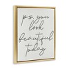 Stupell Industries Uplifting You Look Beautiful Black Framed Floater Canvas Wall Art - 3 of 4