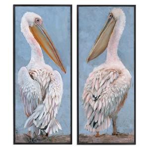 Stupell Industries Classic Pelicans Gazing Black Framed Giclee Art (Set of 2) - 1 of 4