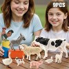 9-Piece Realistic Farm Animal Toys Set, Plastic Cow Sheep Pig Figurines for Toddlers, Educational Learning Toys - 2 of 4