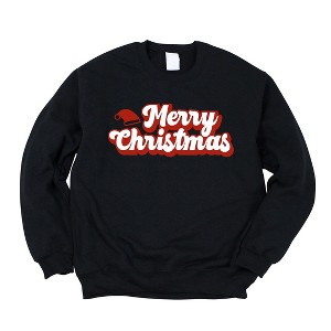Simply Sage Market Women's Graphic Sweatshirt Merry Christmas Hat - 1 of 4