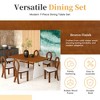 Whisen Modern 7-Piece Dining Table Set with 6 Upholstered Dining Chairs - image 3 of 4