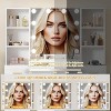 Acekool 56" Makeup Vanity Desk with Adjustable LED Lights, Power Outlet, 7 Drawers, Storage Stool & Shelves for Bedroom and Dressing Room - 3 of 4