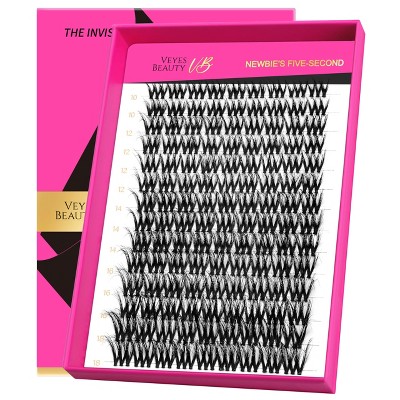 VEYESBEAUTY VBmuse  Lash Clusters Fluffy Individual Lash Extensions 3D Layered Volume Eyelashes Thin & Invisible Faux Mink Lash Mixed Length 10-18mm