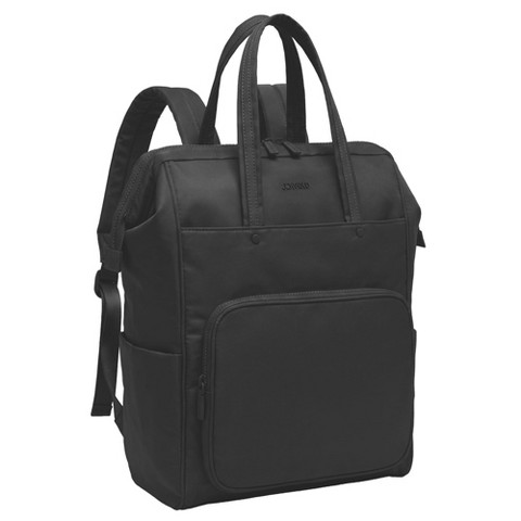 JOAN & DAVID Twill Nylon Square Frame Workbook Backpack 367-BLACK One Size