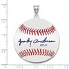 Black Bow Jewelry Sterling Silver Sparky Anderson Signature LG Enamel Baseball Pendant - 4 of 4