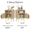 Kumasinova Wood Nightstand with Open Shelf,Night Stand with Drawers/Door,22.83"/23.23" Bedside Table for Living Room,Bedroom Furniture - 4 of 4