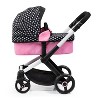 Bayer: Pram Xeo, Hearts Black & Pink - Matching Handbag, Adjustable Handle, for Dolls Up to 20", Ages 3+ | Baby Dolls | Dress Up - 2 of 4