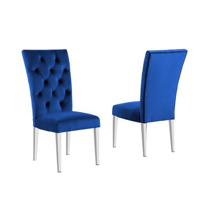 Best Master Furniture,Layla Modern Velvet Upholstered Side Chairs (Set of 2)