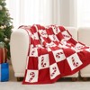Snuggle Sac Soft Christmas Throw Blanket Knit Bed Blanket 50x60" - 4 of 4