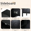 ORRD Stylish Storage Cabinet, Geometric Circle Door Design, Wooden Sideboard for Study, Entrance, Living Room (Black) - 4 of 4