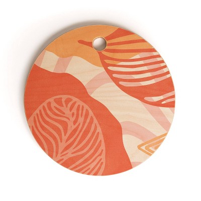 13" Wood Sunshine Canteen Just Peachy Cutting Board - society6