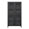 CAVINAS Bookcases for Living Room 4-tier 31" W Classic Metal Storage Cabinet Bookcase with 4 Glass Doors - 2 of 4