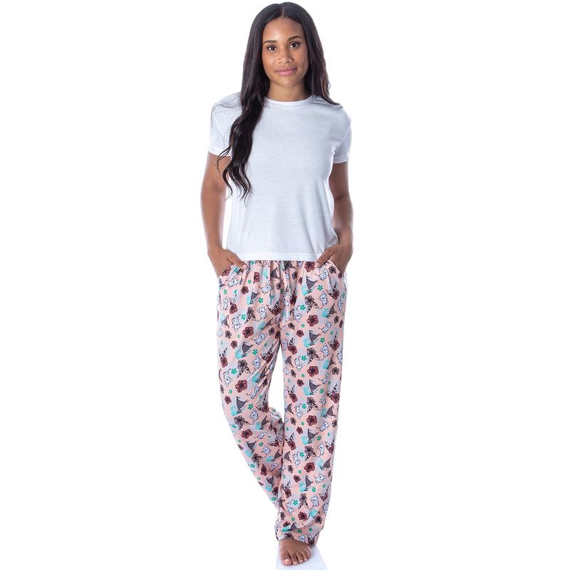 Disney Women's Moana Pua the Pig Super Soft Loungewear Pajama Pants Pink, 2 of 5