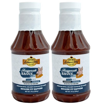 Fat Boy Hickman's BBQ 19 oz Haugwaush BBQ Sauce - Pack of 2